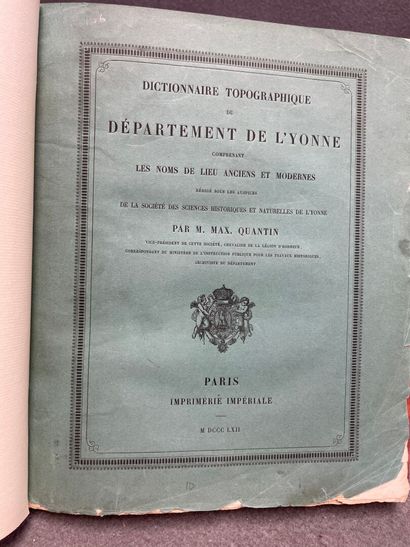 QUANTIN, Maximilien. - Dictionnaire topographique...