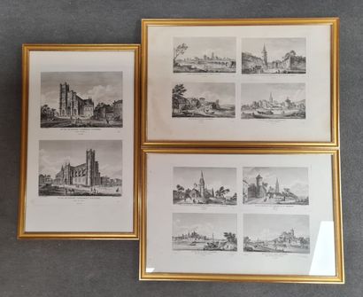 Trois gravures Yonne d'après LALLEMAND