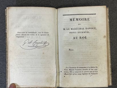 DAVOUT, Louis Nicolas (prince d'Eckmühl)....