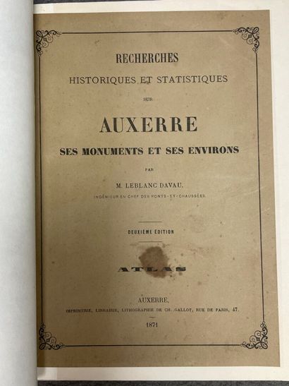 LEBLANC DAVAU, Léon. - Recherches historiques...