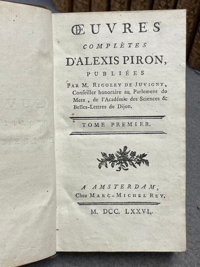 PIRON, Alexis. OEuvres complètes... publiées...