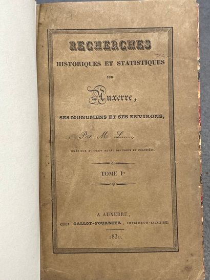 [LEBLANC DAVAU, Léon]. - Recherches historiques...