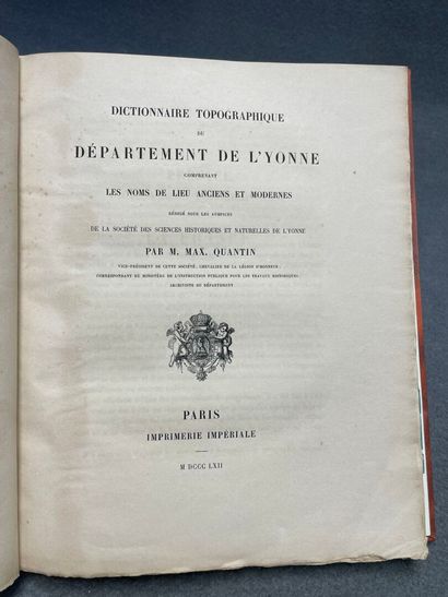 QUANTIN, Maximilien. - Dictionnaire topographique...
