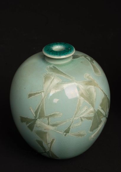 Patrice LUSARDI 
Deux vases boules en grès...