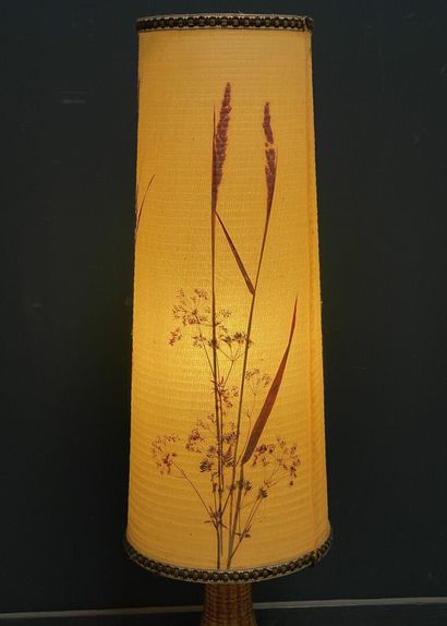 ACCOLAY 
Grande lampe en céramique et abat-jour...