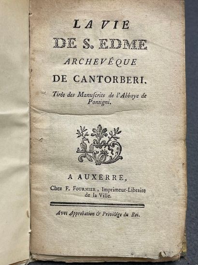 [CHAMILLARD, Edme (abbé)]. - La Vie de S....