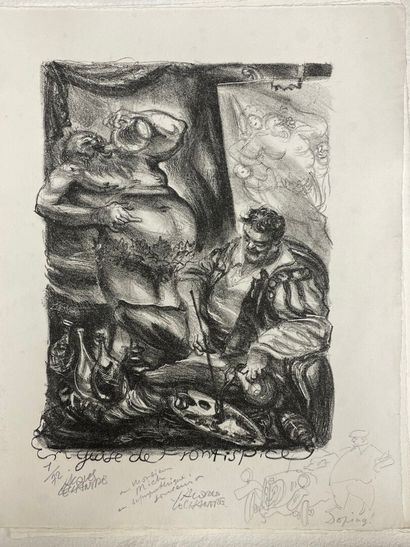 Jacques LECHANTRE (XXe) : 
huit lithographies...