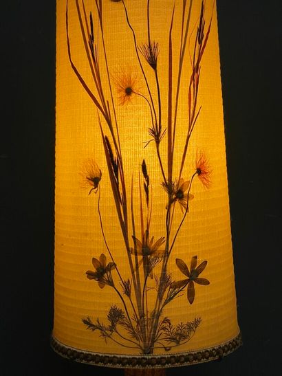 ACCOLAY 
Grande lampe en céramique et abat-jour...