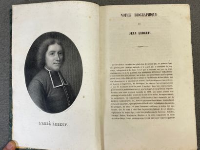 LEBEUF, Jean (abbé). - Mémoires concernant...