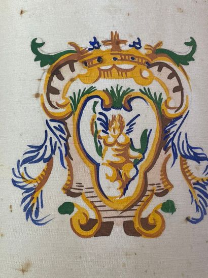 GIEN. 
Bougeoir monté en lampe, modèle Renaissance...