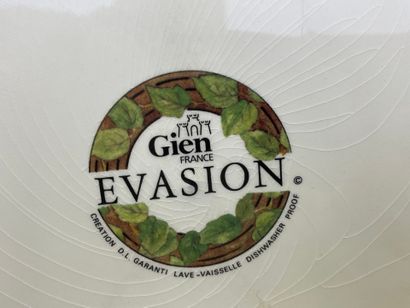 GIEN. , modèle Evasion. 
Plat en faïence...