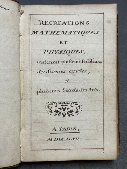 ADRY, Jean-Félicissime. Récréations mathématiques...