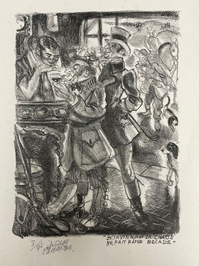 Jacques LECHANTRE (XXe) : 
huit lithographies...