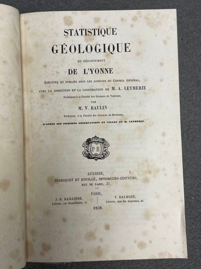 RAULIN, Victor. - Statistique géologique...
