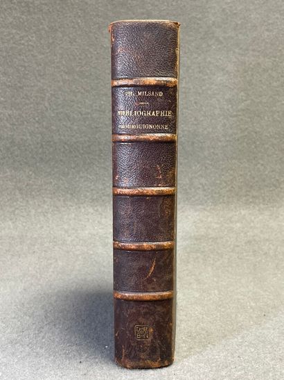 MILSAND, Philibert. - Bibliographie bourguignonne...