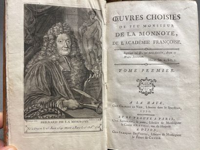 LA MONNOYE, Bernard de. - OEuvres choisies...-...