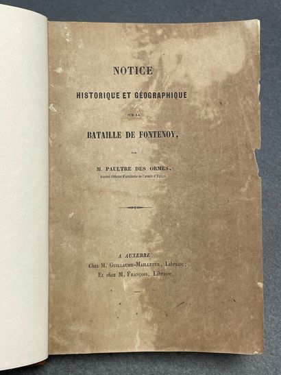 [FONTENOY]. - Recueil de 5 textes relatifs...