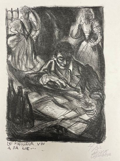 Jacques LECHANTRE (XXe) : 
huit lithographies...