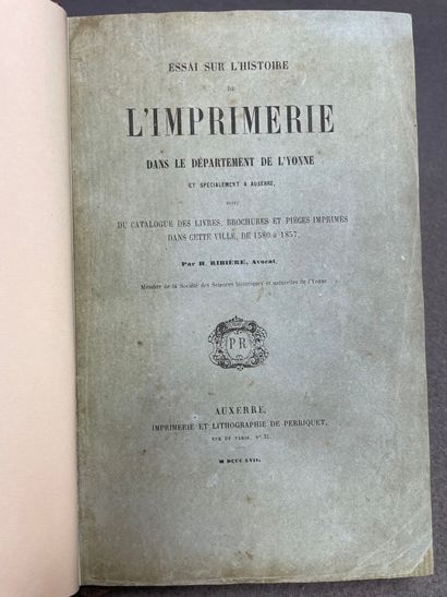 RIBIÈRE, Charles-Hippolyte. - Essai sur l'histoire...