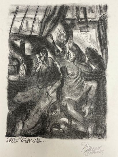 Jacques LECHANTRE (XXe) : 
huit lithographies...