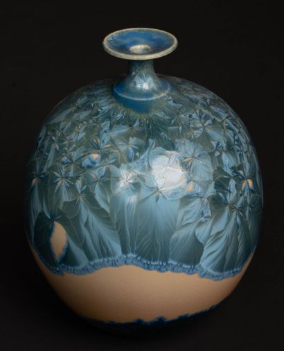 Patrice LUSARDI 
Deux vases boules en grès...