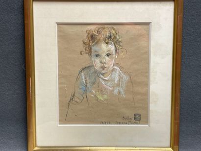 To BICH HAI (XX°)
Jeune Enfant.
Pastel signé...