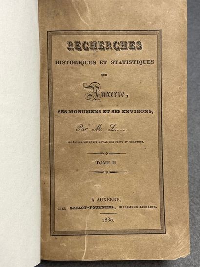 [LEBLANC DAVAU, Léon]. - Recherches historiques...