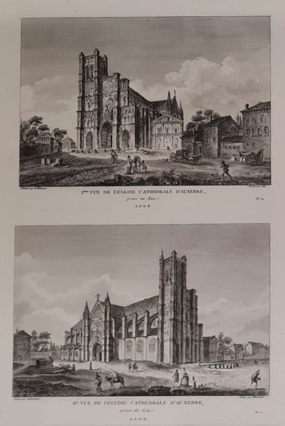 Trois gravures Yonne d'après LALLEMAND