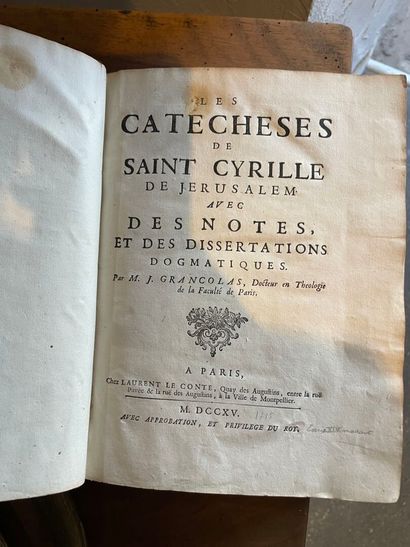 Les Cathéchèses de St cyrille 1715