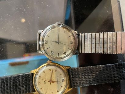 Lot de sept montres : Seiko, Lip et dive...