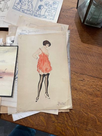 Lot de dessins - Projet Jean Eiffel - Ba...