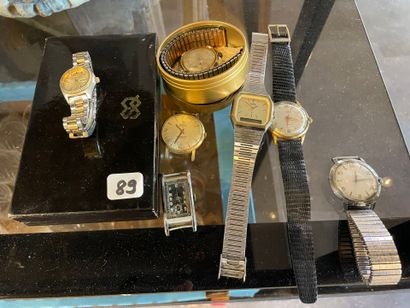 Lot de sept montres : Seiko, Lip et dive...