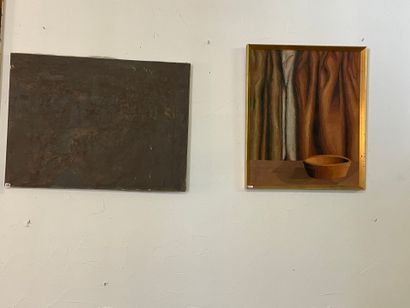 Dorance VELAY (1927) 
Deux huiles sur toile
60x81cm...