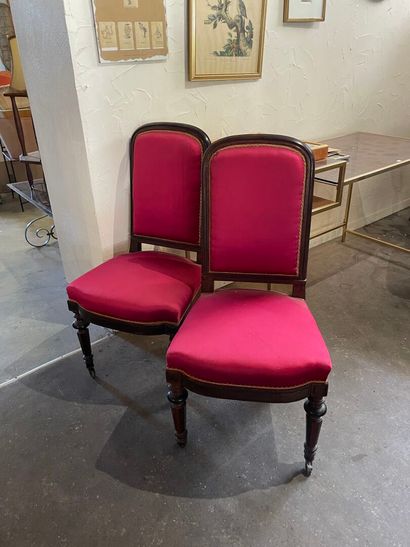 Paire de chaises NAP III dessus tissus r...