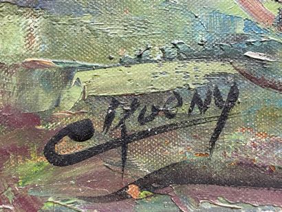 Camille KUONY XX°
Mas provençal. 
huile sur...