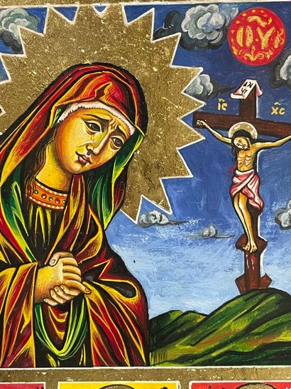 Icône moderne : Vierge 
22 x 17 cm.