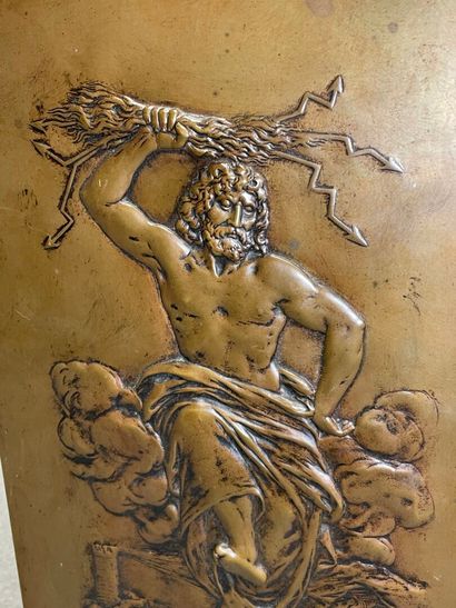 Eugène DELAPLANCHE (1836-1891). 
Zeus, plaque...