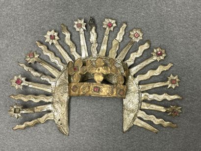 Couronne de vierge de procession en métal....