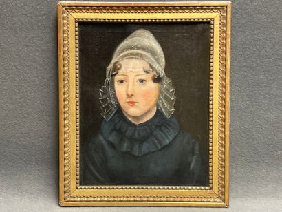 Ecole Française milieu XIX°
Portrait de femme...