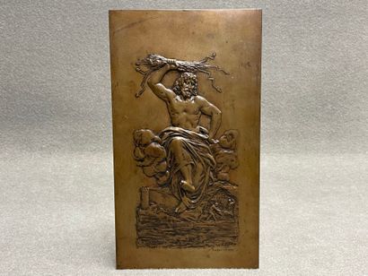Eugène DELAPLANCHE (1836-1891). 
Zeus, plaque...