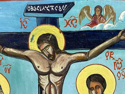 Icône moderne
crucifixion. 
22 x 16 cm.