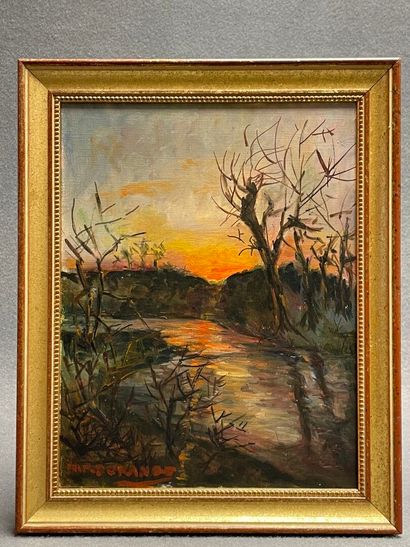 M. DORANGE ( XX°) 
Paysage de campagne. 
huile...