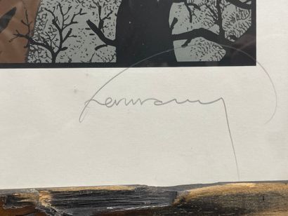 HERMANN (1938) 
Grotte dans les bois. 
Lithographie...