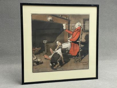 Cecil ALDIN (1870-1935)
Lithographie, encadrée....