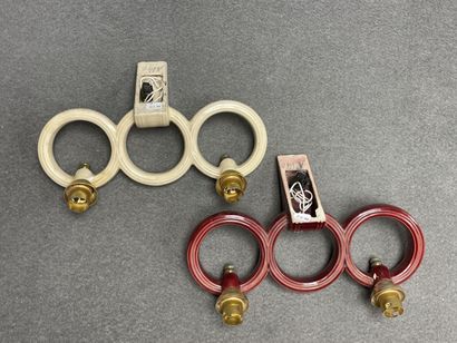 Paire d'appliques en céramique des années...