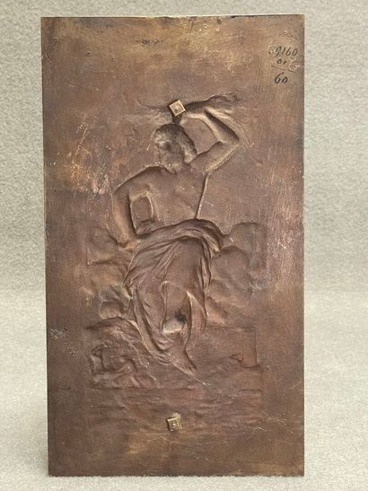 Eugène DELAPLANCHE (1836-1891). 
Zeus, plaque...
