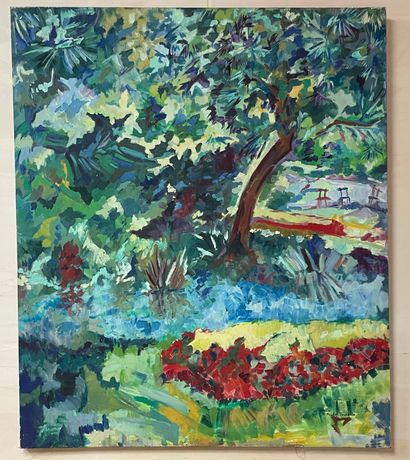 Colette PRADES-JOURDAIN ( XX°)
Jardin fleuri....