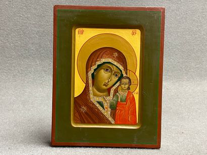 Icône Vierge à l'enfant
22 x 17 cm.