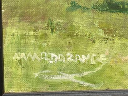 M. DORANGE ( XX°)
Paysage de campagne. 
huile...