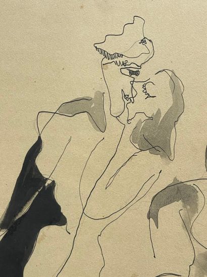 FABRIZIO ( Milieu XX°)
Scène de maison close
Dessin...